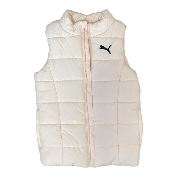 Puma Girls Peach Puffer Lightweight Padded Insulated Vest Size Small 5-6 NWOT
